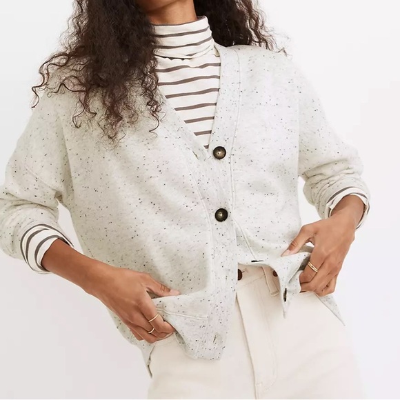 Madewell Sweaters - MADEWELL Speckle Cardigan Sweatshirt in Donegal - Large